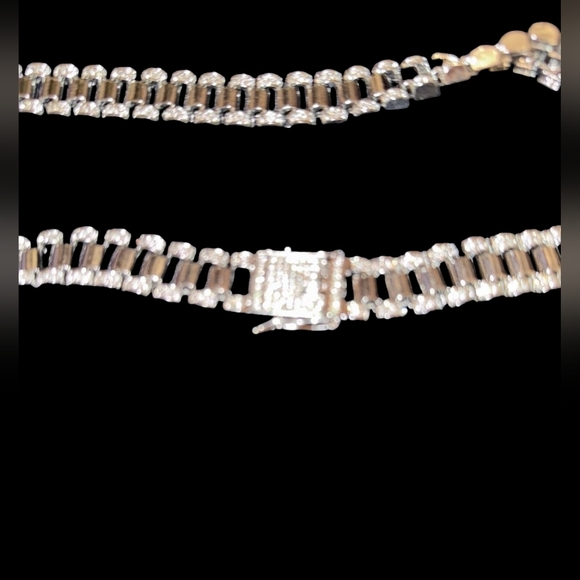 Iced out cuban link chain Rolex CZ diamond necklace - Picture 3 of 3
